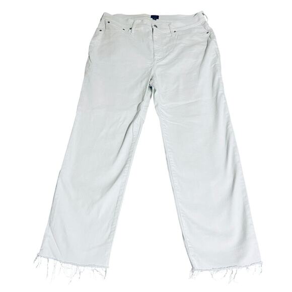 NWOT J.Crew White stovepipe straight jean signature stretch+ Raw Hem Size 34 - Picture 2 of 8